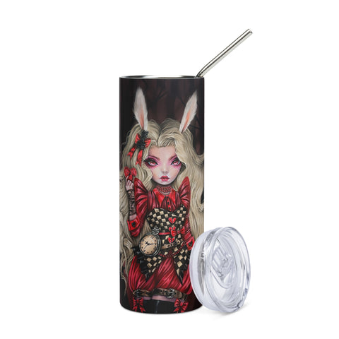 Rabbit in Red - Stainless steel tumbler