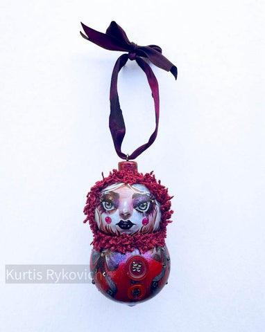 Scarlet Snow- Holiday Original Ornament