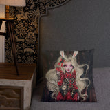 Rabbit in Red - Premium Pillow