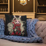 Rabbit in Red - Premium Pillow