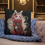 Rabbit in Red - Premium Pillow