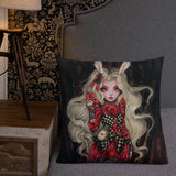 Rabbit in Red - Premium Pillow