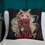 Rabbit in Red - Premium Pillow