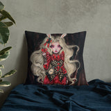 Rabbit in Red - Premium Pillow