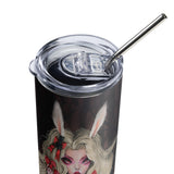 Rabbit in Red - Stainless steel tumbler