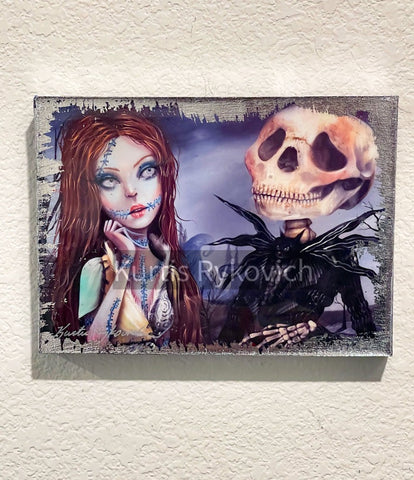 Jack and Sally Resin Wood Print
